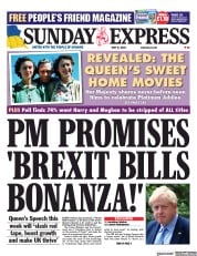 Daily Express Sunday front page for 8 May 2022