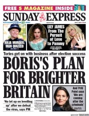 Daily Express Sunday (UK) Newspaper Front Page for 9 May 2021