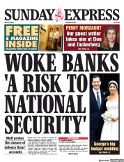 Daily Express Sunday front page for 9 July 2023