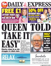 Daily Express Sunday Newspaper Front Page (UK) for 10 May 2014
