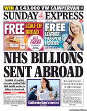 Daily Express Sunday Newspaper Front Page (UK) for 10 July 2011