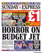 Daily Express Sunday (UK) Newspaper Front Page for 11 September 2011