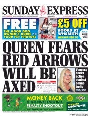Daily Express Sunday (UK) Newspaper Front Page for 13 July 2014
