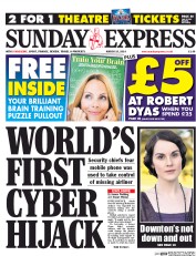Daily Express Sunday Newspaper Front Page (UK) for 16 March 2014