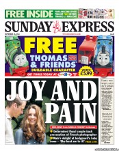 Daily Express Sunday (UK) Newspaper Front Page for 16 September 2012