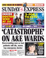 Daily Express Sunday Newspaper Front Page (UK) for 17 November 2013