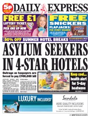 Daily Express Sunday Newspaper Front Page (UK) for 17 May 2014