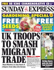 Daily Express Sunday (UK) Newspaper Front Page for 17 May 2015