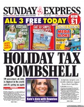 Daily Express Sunday Newspaper Front Page (UK) for 17 July 2011