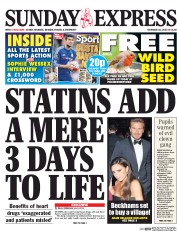 Daily Express Sunday (UK) Newspaper Front Page for 18 October 2015