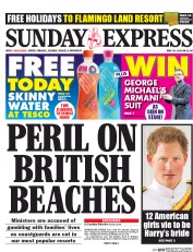 Daily Express Sunday Newspaper Front Page (UK) for 18 May 2014