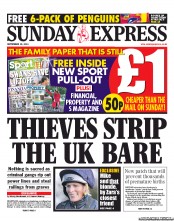 Daily Express Sunday (UK) Newspaper Front Page for 18 September 2011