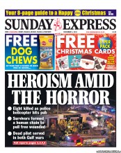 Daily Express Sunday Newspaper Front Page (UK) for 1 December 2013