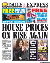 Daily Express Sunday Newspaper Front Page (UK) for 1 September 2012