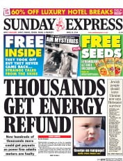Daily Express Sunday (UK) Newspaper Front Page for 20 April 2014