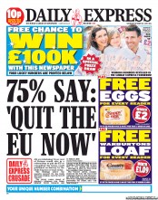 Daily Express Sunday (UK) Newspaper Front Page for 22 October 2011
