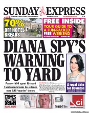 Daily Express Sunday (UK) Newspaper Front Page for 22 September 2013