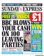 Daily Express Sunday Newspaper Front Page (UK) for 23 October 2011