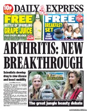 Daily Express Sunday Newspaper Front Page (UK) for 23 November 2013
