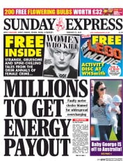 Daily Express Sunday Newspaper Front Page (UK) for 23 February 2014