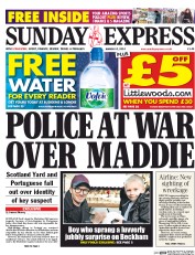 Daily Express Sunday (UK) Newspaper Front Page for 23 March 2014