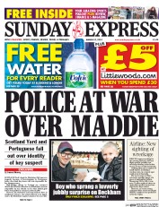 Daily Express Sunday Newspaper Front Page (UK) for 23 March 2014