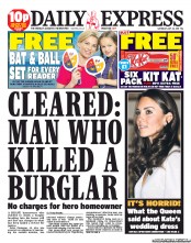 Daily Express Sunday (UK) Newspaper Front Page for 23 July 2011
