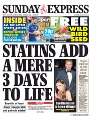 Daily Express Sunday (UK) Newspaper Front Page for 24 October 2015