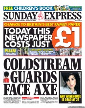 Daily Express Sunday Newspaper Front Page (UK) for 24 July 2011
