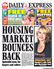 Daily Express Sunday (UK) Newspaper Front Page for 27 August 2011
