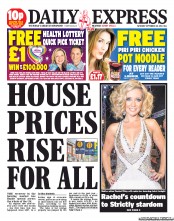 Daily Express Sunday Newspaper Front Page (UK) for 28 September 2013