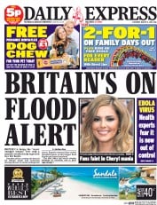 Daily Express Sunday (UK) Newspaper Front Page for 2 August 2014