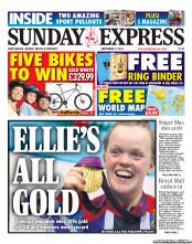 Daily Express Sunday (UK) Newspaper Front Page for 2 September 2012