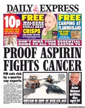 Daily Express Sunday (UK) Newspaper Front Page for 30 March 2013