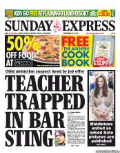 Daily Express Sunday (UK) Newspaper Front Page for 30 September 2012