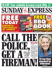 Daily Express Sunday Newspaper Front Page (UK) for 31 May 2015