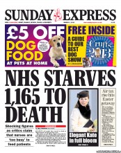 Daily Express Sunday (UK) Newspaper Front Page for 3 March 2013