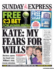 Daily Express Sunday (UK) Newspaper Front Page for 3 July 2011