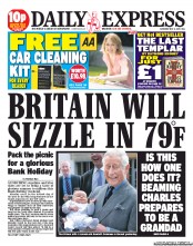 Daily Express Sunday (UK) Newspaper Front Page for 4 May 2013
