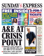 Daily Express Sunday (UK) Newspaper Front Page for 4 August 2013