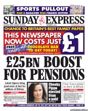 Daily Express Sunday Newspaper Front Page (UK) for 4 September 2011