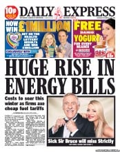 Daily Express Sunday (UK) Newspaper Front Page for 5 October 2013