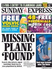 Daily Express Sunday (UK) Newspaper Front Page for 6 April 2014