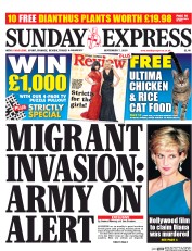 Daily Express Sunday (UK) Newspaper Front Page for 7 September 2014
