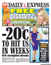 Daily Express Sunday (UK) Newspaper Front Page for 8 October 2011