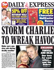 Daily Express Sunday (UK) Newspaper Front Page for 8 February 2014