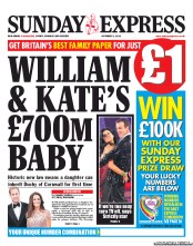 Daily Express Sunday (UK) Newspaper Front Page for 9 October 2011
