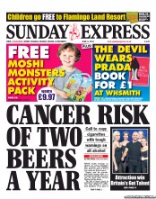 Daily Express Sunday (UK) Newspaper Front Page for 9 June 2013
