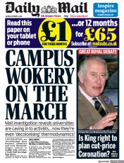 Daily Mail (UK) Newspaper Front Page for 10 October 2022