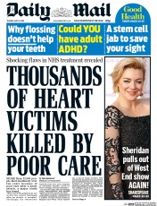 Daily Mail (UK) Newspaper Front Page for 10 May 2016